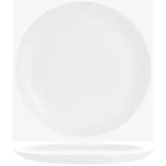 Plate "Evolutions White" small  glass  D=25cm  white