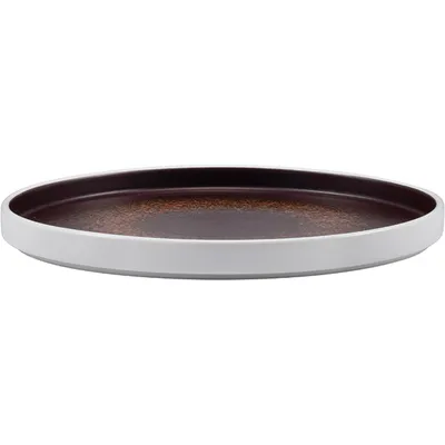 Тарелка пирожковая «Эстиа» фарфор D=18,H=2см коричнев.,белый, изображение 2