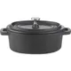 Кастрюля для запекания «Эмбер Каст Мэтт» с крышкой чугун 250мл ,H=70,L=125,B=90мм черный, изображение 2