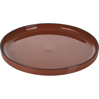 Тарелка «Карактэр» с высоким бортом керамика D=260,H=22мм красный,коричнев., изображение 2