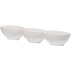 Менажница «Кунстверк» 3 секции фарфор ,H=45,L=300,B=55мм белый