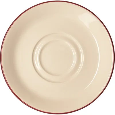 Блюдце «Кларет» фарфор D=160,H=18мм бежев.,бордо