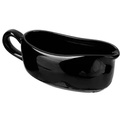 Sauce boat “Kunstwerk” porcelain 80ml ,H=40,L=125/100,B=48mm black