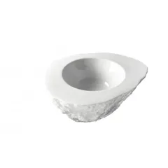 Salad bowl “Rock” porcelain 110ml ,H=7,L=16,B=12cm white