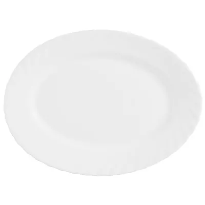 Блюдо «Трианон» овальное стекло ,H=2,L=29,B=22см белый, Длина (мм): 290, Ширина (мм): 220