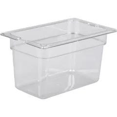 Gastronorm container (1/2)  polycarbonate , H=15, L=32.5, B=26.5 cm  transparent.