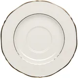 Блюдце «Афродита» фарфор D=16см белый,золотой