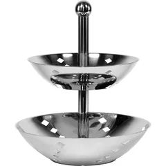 Этажерка «Квадри» 2 яруса сталь D=31/36,H=37см металлич.