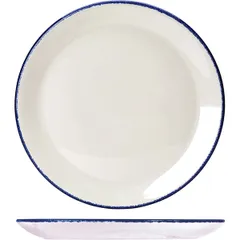 Тарелка «Блю Дэппл» пирожковая фарфор D=153,H=12мм белый,синий