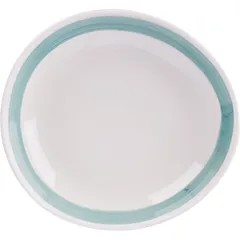 Deep plate  porcelain  D=21cm  blue.