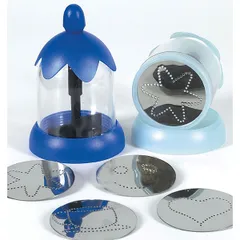 Декоратор для капучино пластик 300мл D=8,H=13см синий,прозр., изображение 2