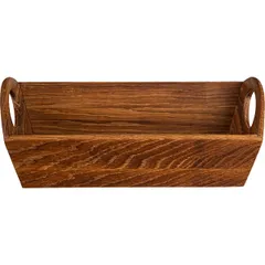 Ящик для подачи и выкладки хлебобулочных изделий дуб ,H=95,L=295,B=186мм, изображение 2