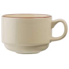 Coffee cup “Claret”  porcelain  100 ml  D=65, H=50, L=85 mm  beige, burgundy