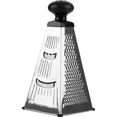 Терка 4-х сторонняя сталь нерж.,пластик ,H=25,L=12,B=12см металлич.,черный, изображение 2