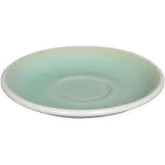 Saucer “Egg”  porcelain  D=14.5 cm  green.