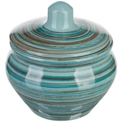 Baking pot “Scandinavia” ceramics 200ml D=95,H=100mm blue.