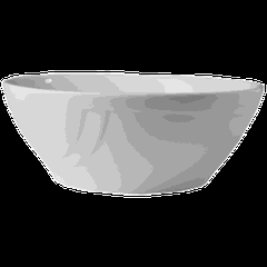 Salad bowl “Atlantis”  porcelain  0.65 l  D=165, H=62mm  white