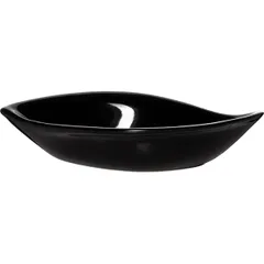Салатник «Кунстверк» лист фарфор 58мл ,H=20,L=135,B=75мм черный