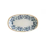 Блюдо сервировочное «Виенто» овальное фарфор ,L=19,B=11см белый,синий