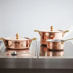 Кастрюля «15500» без крышки сталь нерж.,медь 6,3л D=24,H=14см медный,металлич., изображение 2