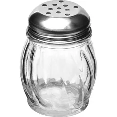 Salt shaker glass, stainless steel 150ml D=6,H=9cm transparent,metal.