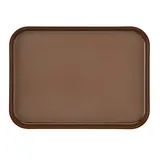 Поднос прорезиненный прямоугольный стеклопласт. ,L=46,B=36см коричнев.