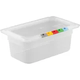 Gastronorm container (1/4) without lid  polyprop.  2.5 l , H=10, L=26.5, B=16.2 cm  transparent.