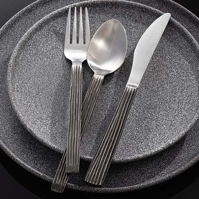 Нож столовый «Дистрест» сталь нерж. ,L=22,9см черный,металлич., изображение 3