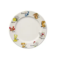 Тарелка «Кидс» мелкая фарфор D=25см белый