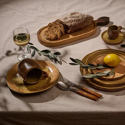 Тарелка «Эггшелл Нейчер» фарфор D=230,H=38мм коричнев., изображение 5