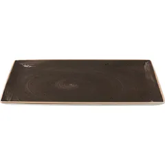 Блюдо «Крафт Грэй» прямоугольное фарфор ,H=15,L=330,B=270мм серый, изображение 3