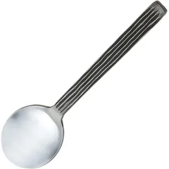 Broth spoon “Distrest”  stainless steel , L=16.5 cm  black, metal.