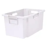 Ящик для продуктов сплошной полиэтилен 52л ,H=30,L=60,B=40см белый