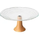 Ваза для фруктов «Вело» стекло D=28,H=12см прозр.,коричнев.