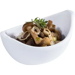 Салатник для комплимента «Мини Лиф» пластик 60мл ,H=45,L=105,B=65мм белый, изображение 2