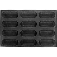 Форма конд.для выпечки багетов [12ячеек]16.9*6.4*3 силикон ,L=60,B=40см черный, изображение 2