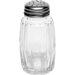 Salt shaker glass, stainless steel 60ml D=35,H=80mm transparent,metal.