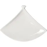 Блюдо «Кунстверк» веер фарфор ,H=2,L=27,B=20см белый