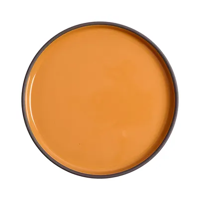 Тарелка «Блисс» с бортом фарфор D=231,H=21мм оранжев.