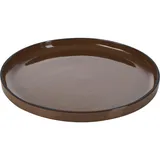 Тарелка «Карактэр» с высоким бортом керамика D=21,H=2см коричнев.