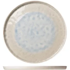 Plate ceramics D=22cm white,blue.