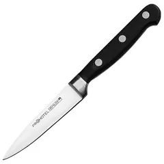 Нож кухонный универсальный «Проотель» сталь нерж.,пластик ,L=215/100,B=20мм черный,металлич.