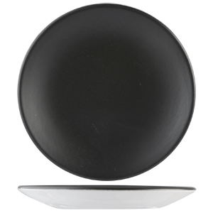 Тарелка «Даск» фарфор D=155,H=23мм черный,белый