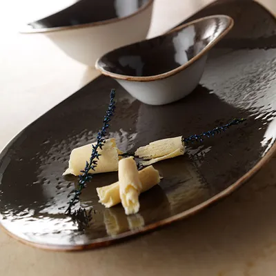 Салатник «Крафт» фарфор 450мл ,H=75,L=180,B=140мм серый, изображение 3