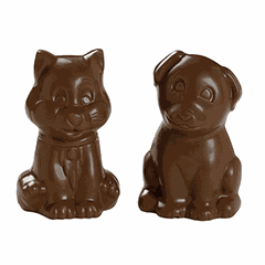 Mold for chocolate “Puppy” on a sheet 27.5*13.5cm[2pcs] polycarbonate ,H=88,B=55mm