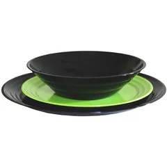 Small plate polycarbonate D=25cm black