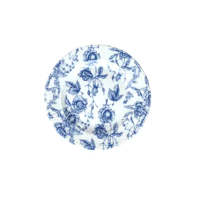 Тарелка «В.Виена Роузес» для хлеба фарфор D=16см белый,синий
