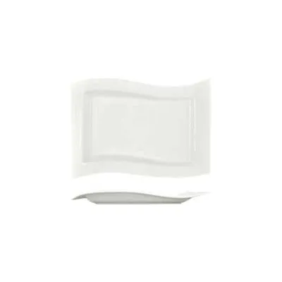 Блюдо прямоугольное "Волна" 33 см. Kunst Werk Black Label" «Kyoto-Brown»