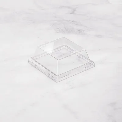 Крышка для бумажного контейнера OneClick 550 мл пластик ,H=4,L=13,B=13см прозр., изображение 2