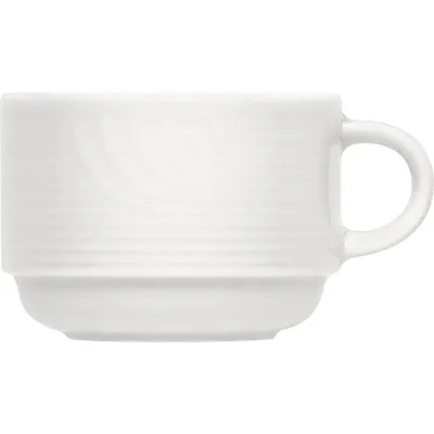 Чашка чайная «Карат» фарфор 220мл D=80,H=67,L=100мм белый, Объем по данным поставщика (мл): 220